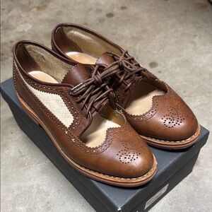 Rag & Bone Bradford Brogue in Chestnut/Ivory 38